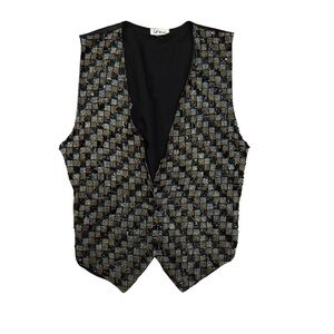 Theo Beaded Geometric Patterned Vest